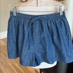 Lalavon Gabriella Blue Drawstring Waist Shorts New